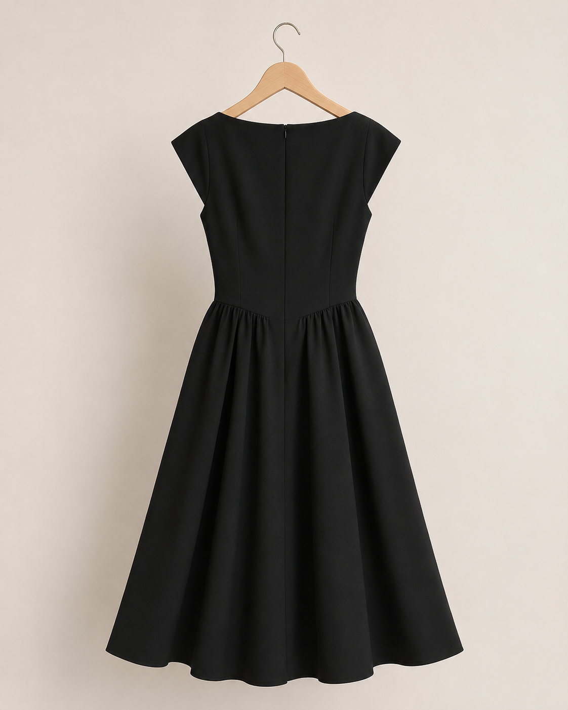 Celeste Cap Sleeve Structured Midi Dress
