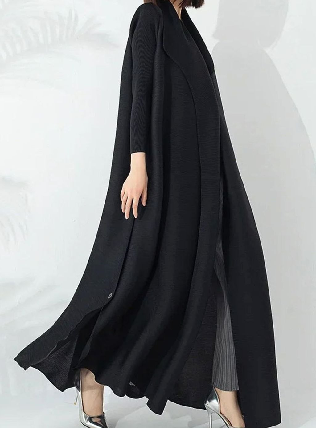 Leonnie Belted Funnel Neck A-Line Maxi Coat