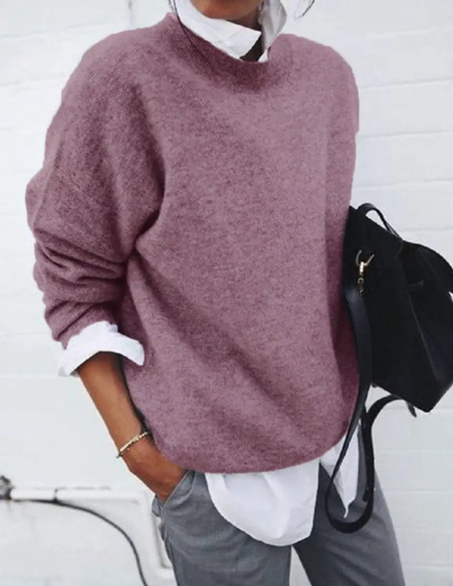 Amelia Oversized Crew Neck Knit Jumper