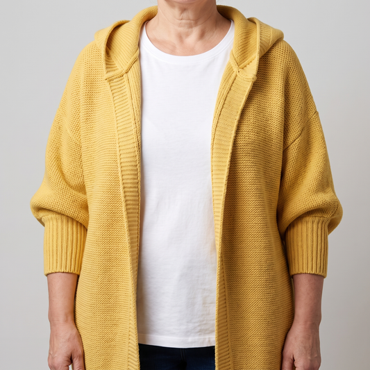Lucile Oversized Hooded Cotton Blend Longline Cardigan