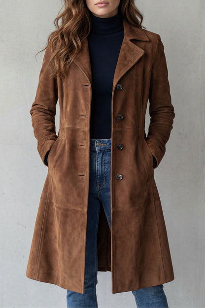 Ulrika Tailored Button Front Longline Coat