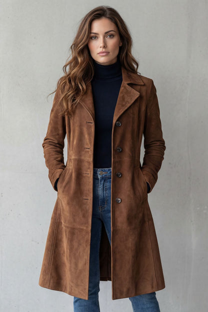 Ulrika Tailored Button Front Longline Coat