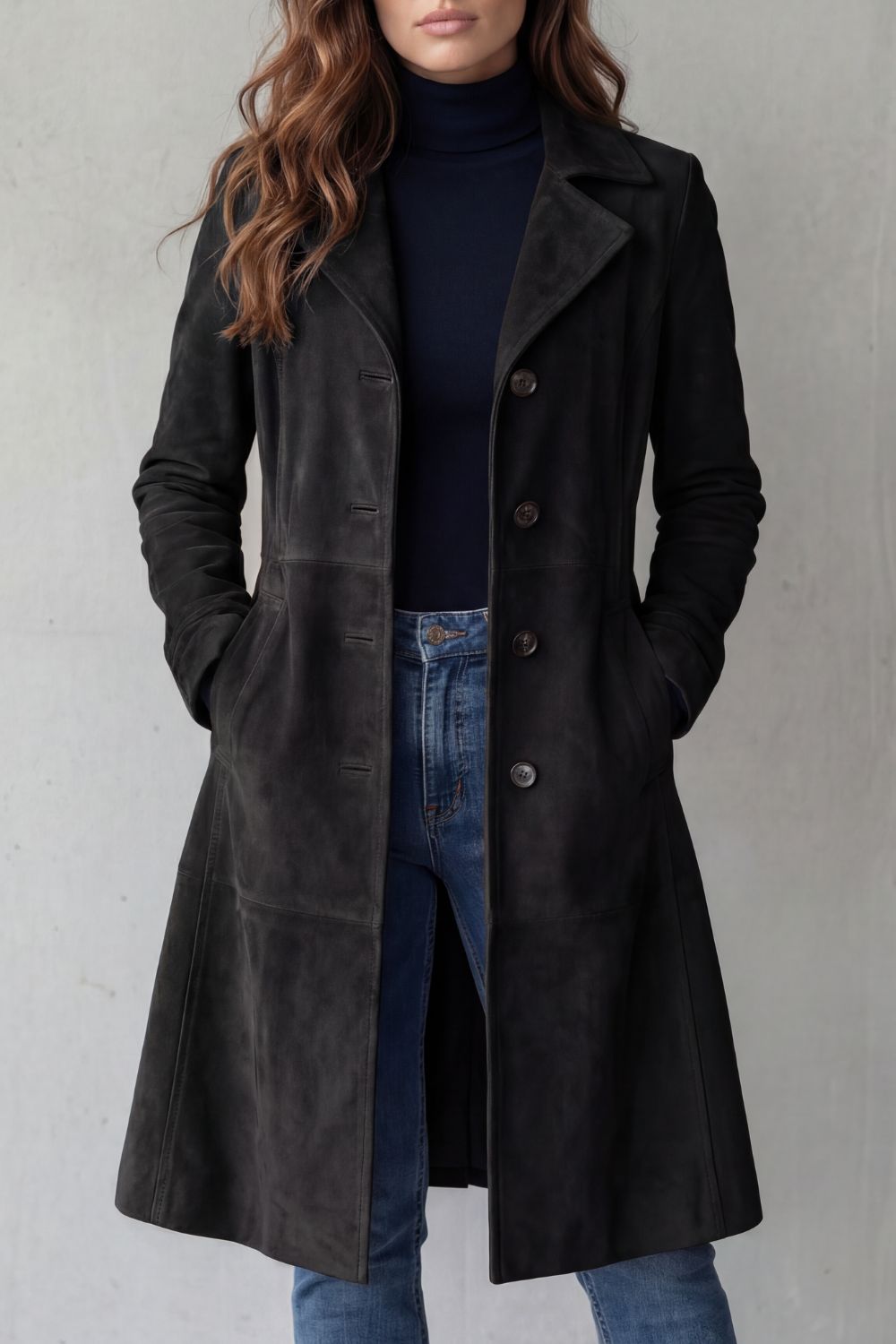 Ulrika Tailored Button Front Longline Coat