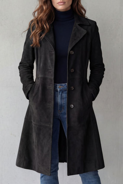 Ulrika Tailored Button Front Longline Coat