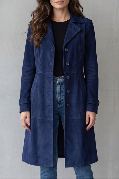 Ulrika Tailored Button Front Longline Coat