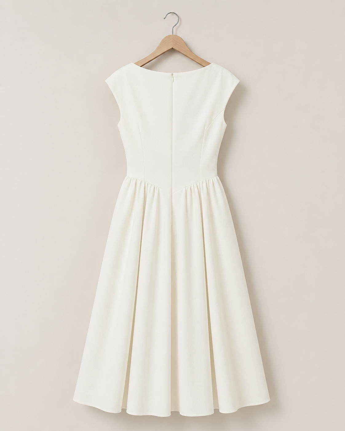 Celeste Cap Sleeve Structured Midi Dress