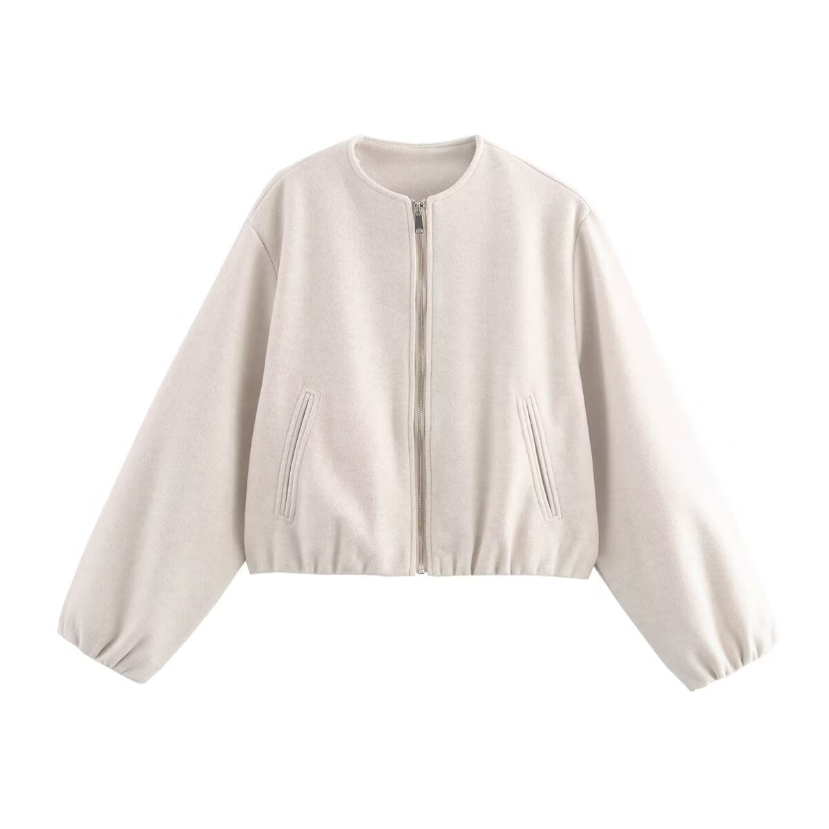 Odessa Cropped Elasticated Hem Bomber Jacket