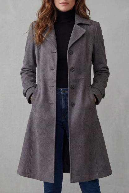 Ulrika Tailored Button Front Longline Coat