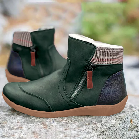 Lisette Faux Fur Lined Side Zip Ankle Boots