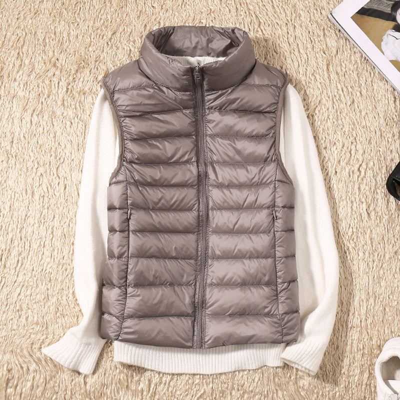 Nicolette Lightweight Stand Collar Padded Gilet
