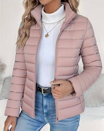 Laurette Lightweight Stand Collar Puffer Jacket