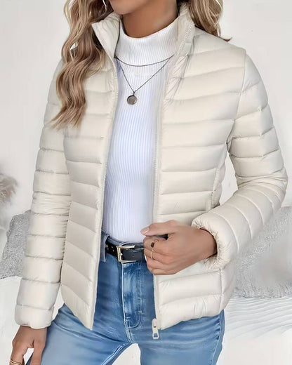 Laurette Lightweight Stand Collar Puffer Jacket
