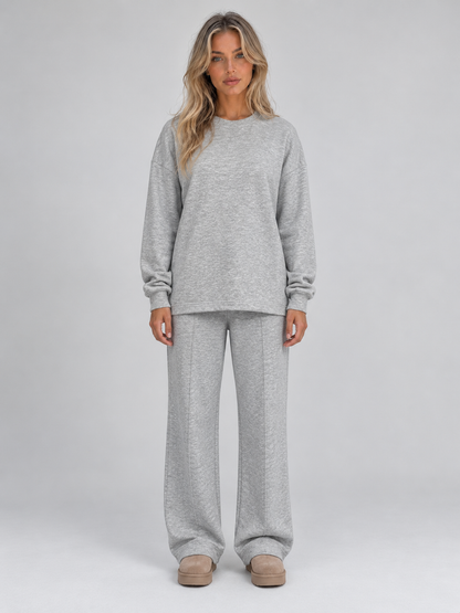 Serena Crew Neck Sweatshirt Wide Leg Co-Ord Set