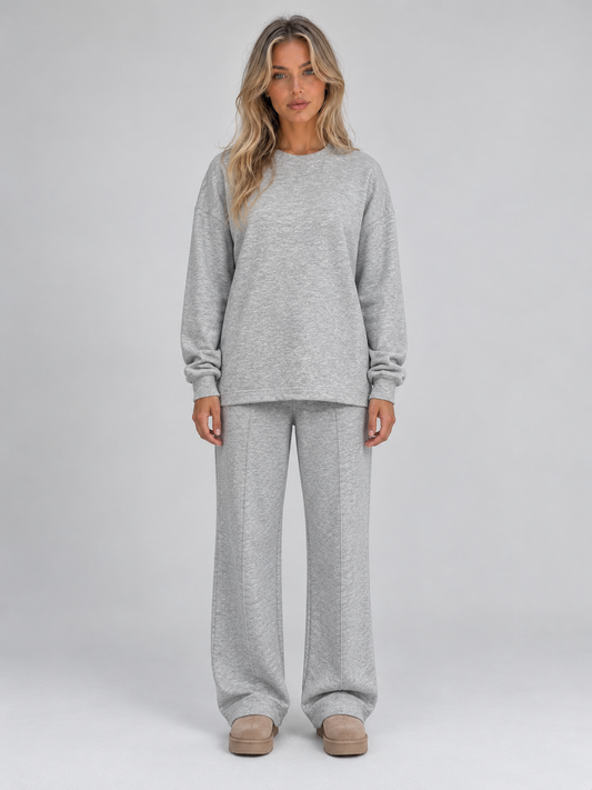 Serena Crew Neck Sweatshirt Wide Leg Co-Ord Set