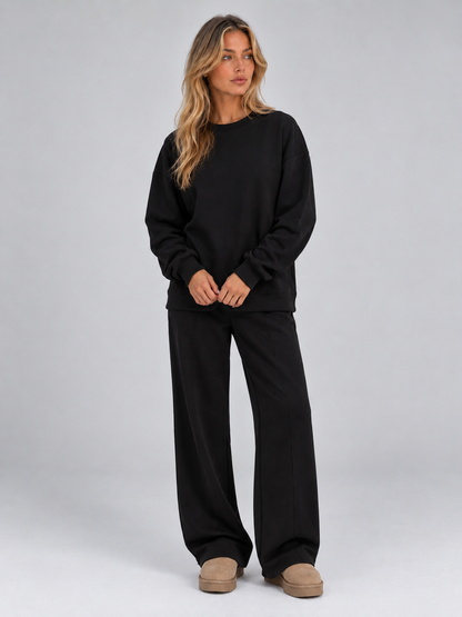 Serena Crew Neck Sweatshirt Wide Leg Co-Ord Set