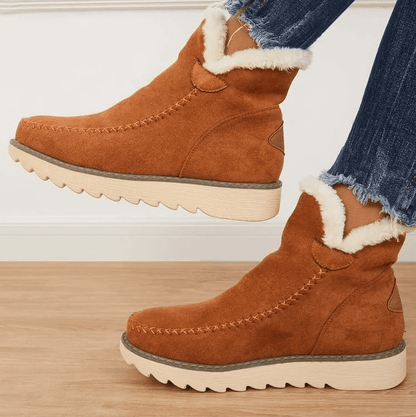 Astrid Fleece Lined Suede Wedge Winter Boots