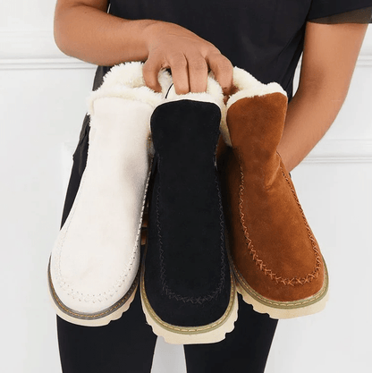 Astrid Fleece Lined Suede Wedge Winter Boots