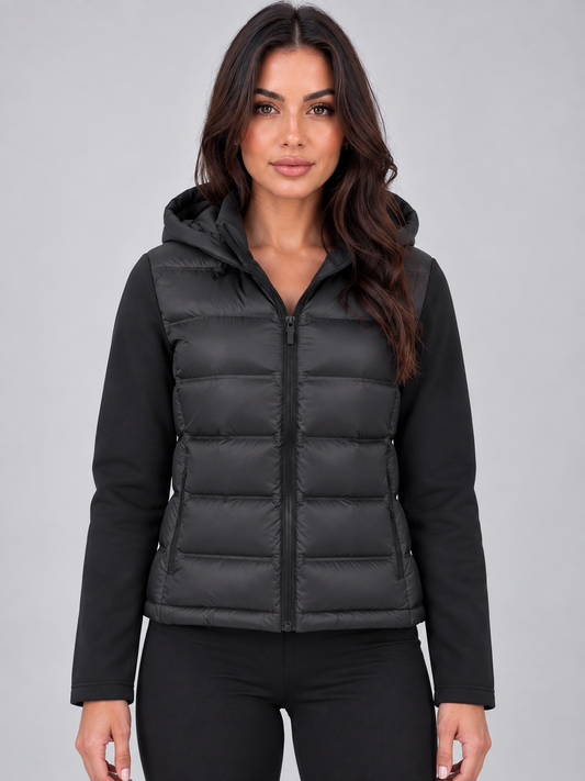 Livia Hooded Quilted Zip-Up Puffer Jacket