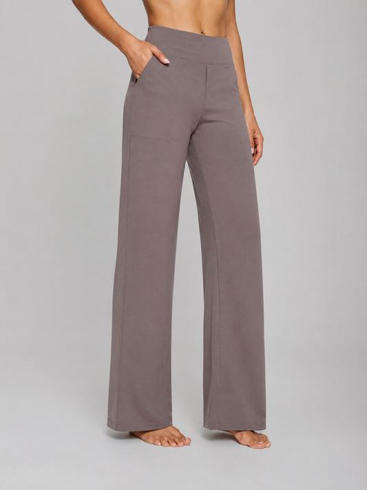 Verena High Waist Stretch Straight Leg Trousers