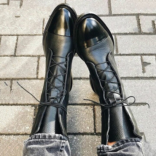 Lavinia Faux Fur Lined Lace-Up Winter Boots