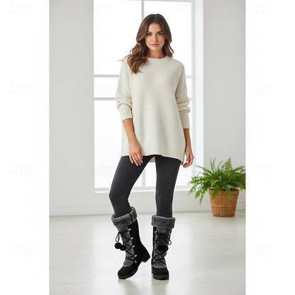 Seraphina Knee High Lace-Up Winter Boots