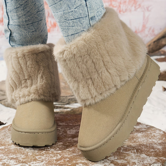 Imogen Plush Lined Slip-On Platform Winter Boots