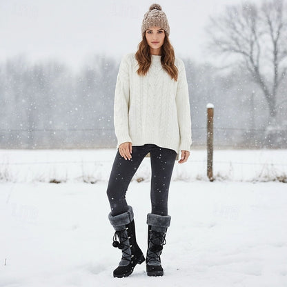Seraphina Knee High Lace-Up Winter Boots