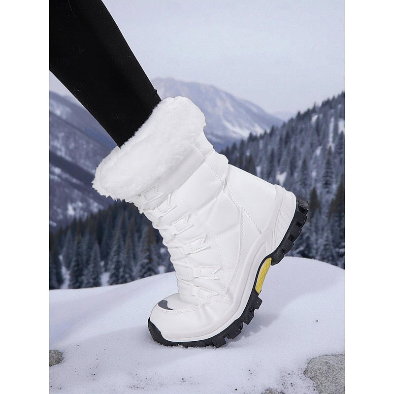 Natalia Plush Lined Lace-Up Winter Boots