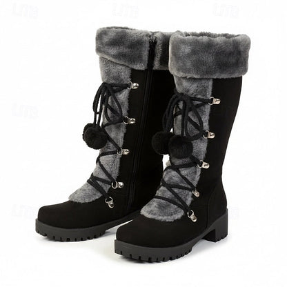 Seraphina Knee High Lace-Up Winter Boots