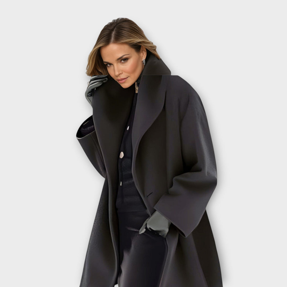 Ramona Relaxed Round Neck Windproof Coat