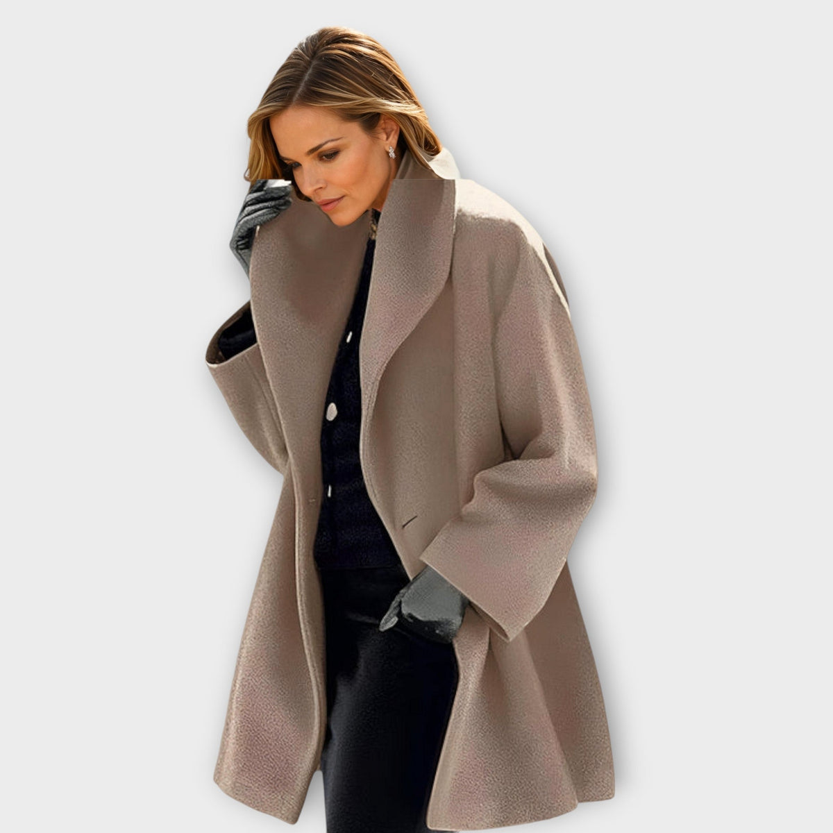 Ramona Relaxed Round Neck Windproof Coat