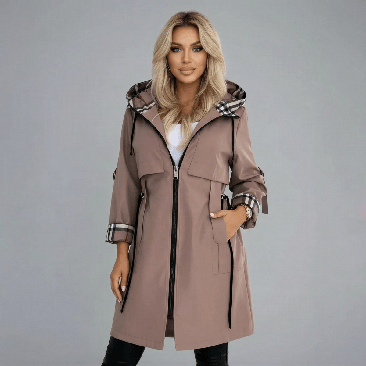 Winona Hooded Zip Front Weatherproof Coat