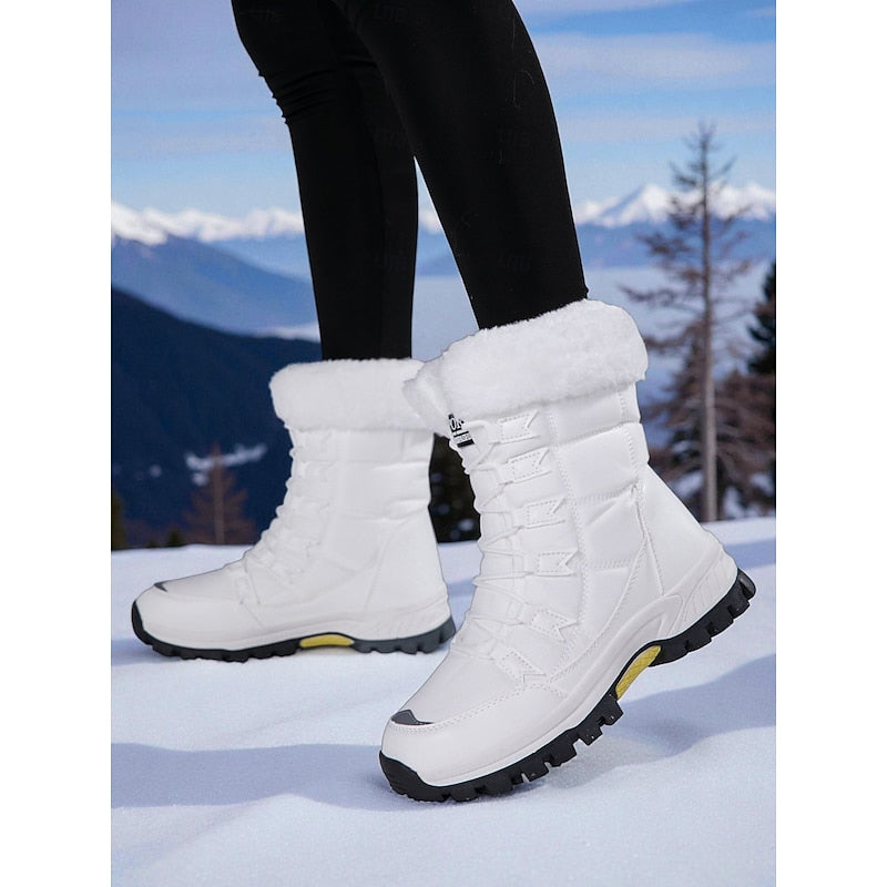Natalia Plush Lined Lace-Up Winter Boots