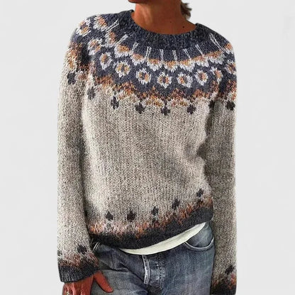 Bryony Fair Isle Crew Neck Knit Jumper