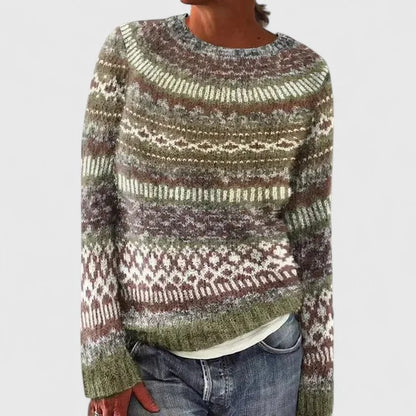Bryony Fair Isle Crew Neck Knit Jumper