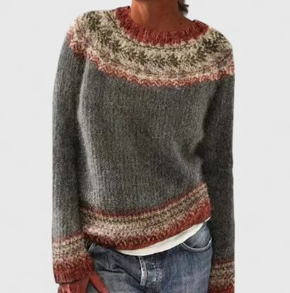 Bryony Fair Isle Crew Neck Knit Jumper