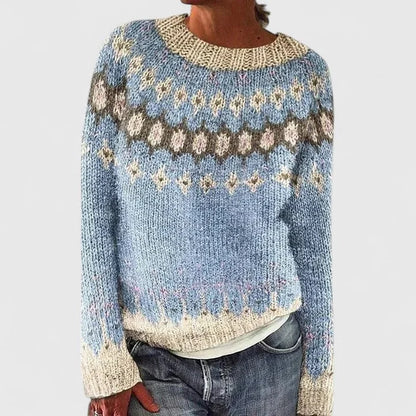 Bryony Fair Isle Crew Neck Knit Jumper