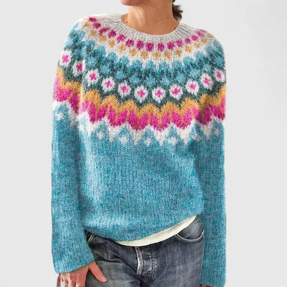 Bryony Fair Isle Crew Neck Knit Jumper