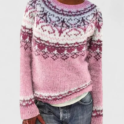 Bryony Fair Isle Crew Neck Knit Jumper