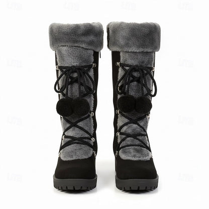 Seraphina Knee High Lace-Up Winter Boots