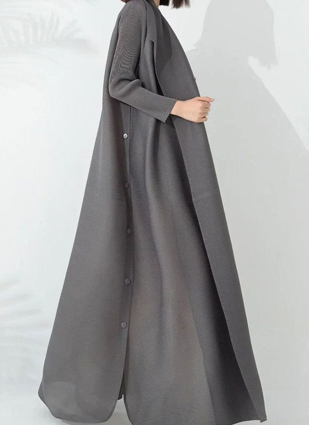 Leonnie Belted Funnel Neck A-Line Maxi Coat