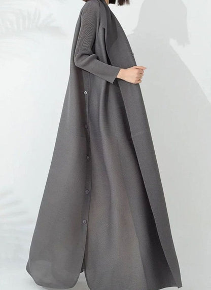 Leonnie Belted Funnel Neck A-Line Maxi Coat