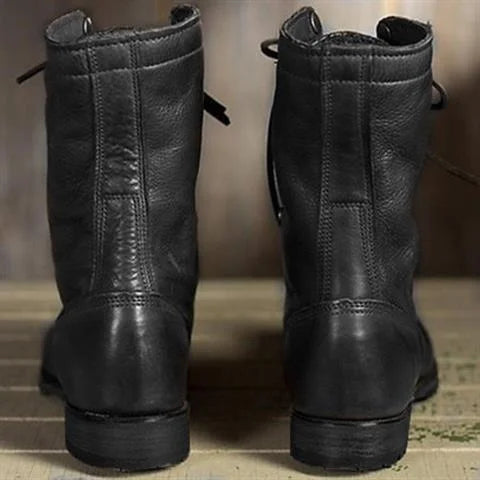Alina Lace-Up Mid-Calf Combat Boots