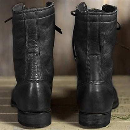 Alina Lace-Up Mid-Calf Combat Boots