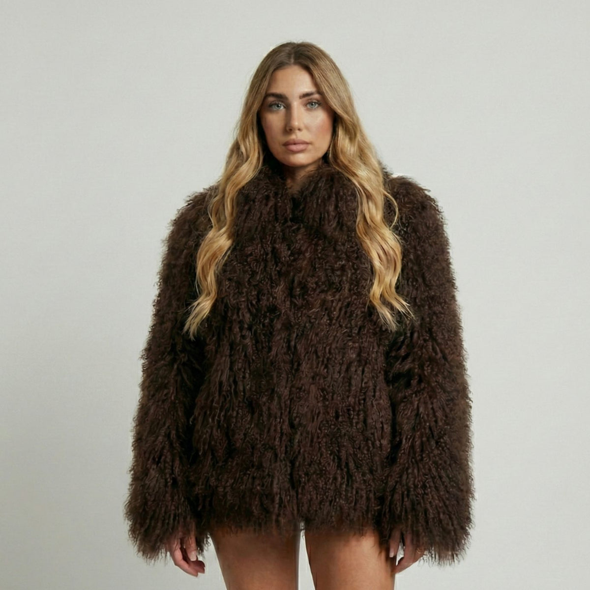 Adelina Shaggy Faux Fur Short Jacket