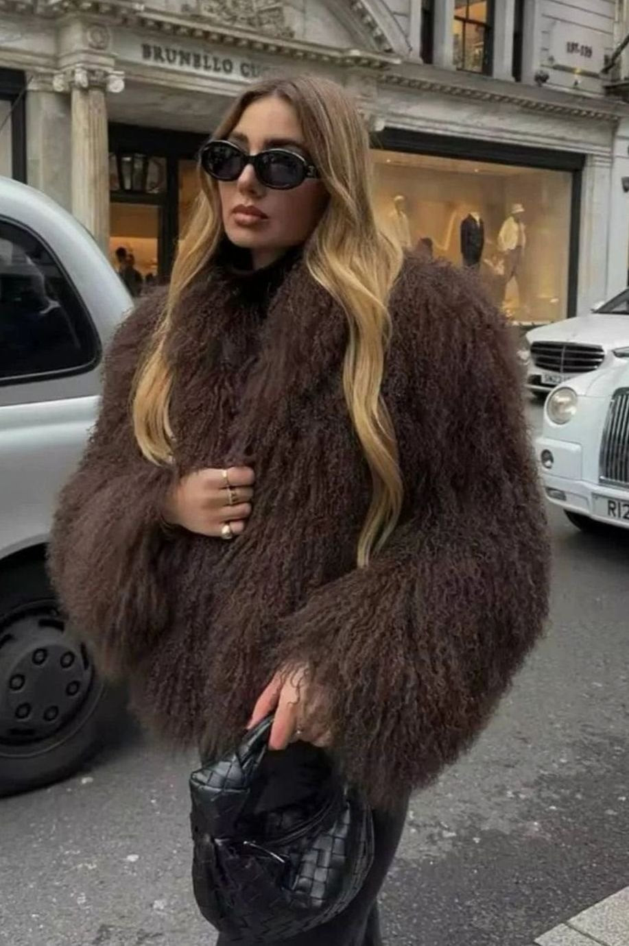 Adelina Shaggy Faux Fur Short Jacket