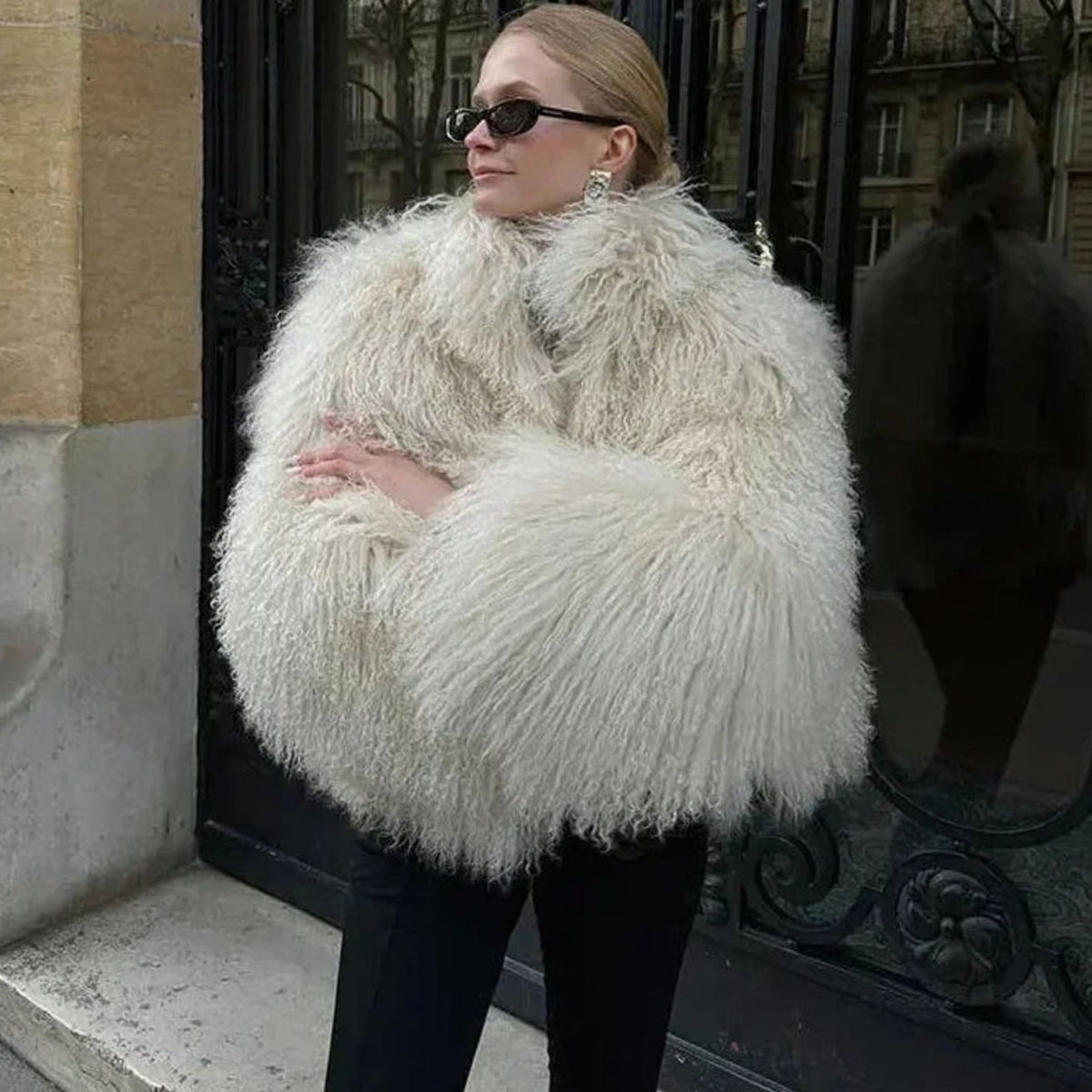 Adelina Shaggy Faux Fur Short Jacket