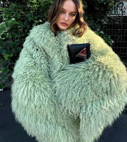 Adelina Shaggy Faux Fur Short Jacket