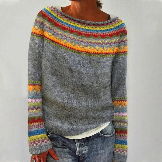 Matilda Relaxed Fit Nordic Boat Neck Jumper