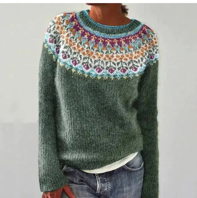 Matilda Relaxed Fit Nordic Boat Neck Jumper